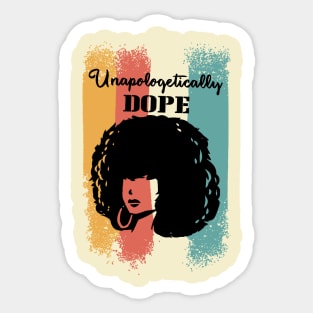 unapologetically dope Afro retro hair vintage Sticker